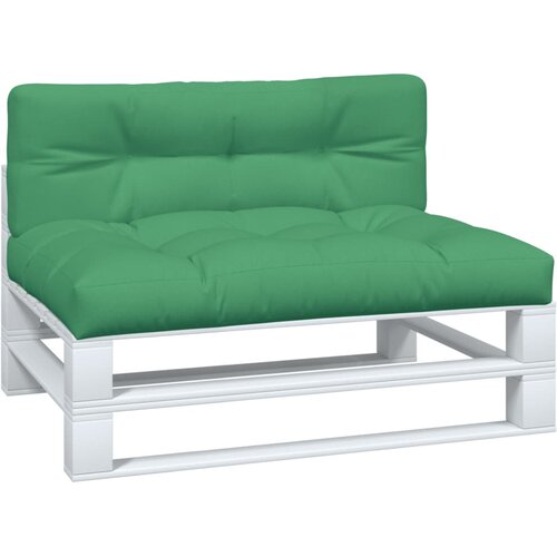  Jastuci za palete 2 kom zeleni od tkanine Zelena 120 x 80 x 12 cm Slike