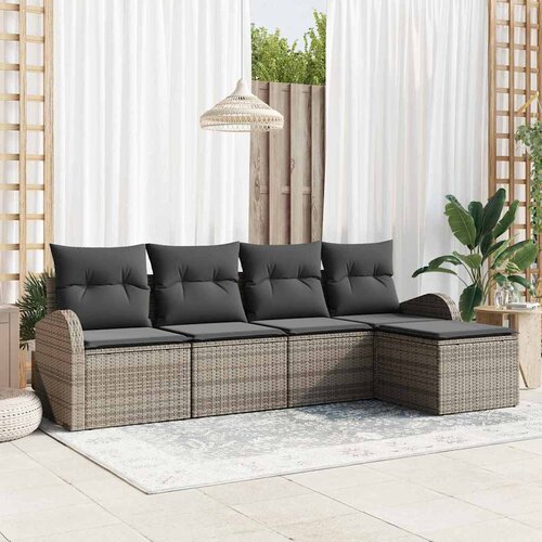  Set sofe s jastukom s pohranom 5 pcs Siva poliratan Cene