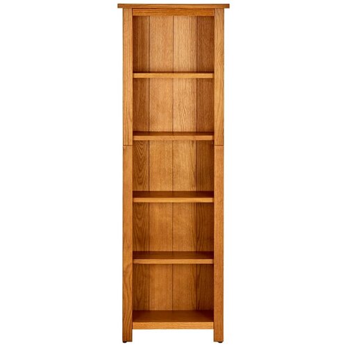 Maison Chic Knjižna omara - Knjižni regal 5-nadstropna 45x22x140 cm trdna hrastovina, (21724537) Cene