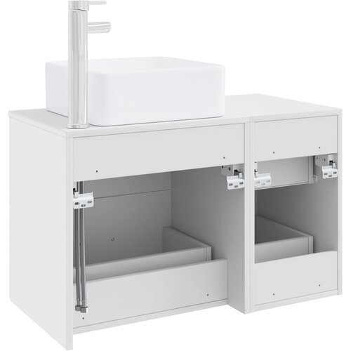  Set namje&amp;scaron;taja za kupaonicu 2 kom. Bijela Konstruirano drvo 59 x 35 x 80 cm Slike
