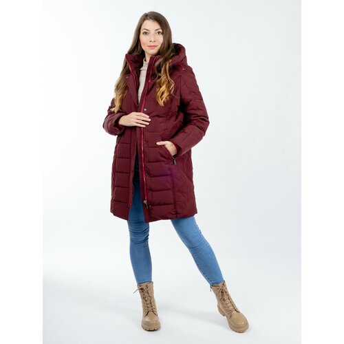 Glano Women's quilted jacket - burgundy Cene