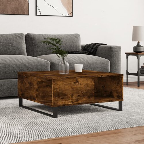 VidaXL Stolić za kavu boja hrasta 80 x 80 x 36 5 cm konstruirano drvo Slike