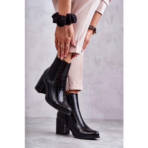 Gemre Snake Leather Booties La.Fi Cene