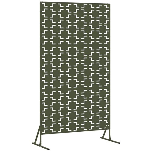  Zaslon za privatnost 100 x 50 x 180 cm Čelik Maslinastozelena Slike