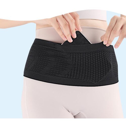 INF Running Fanny Pack skrita zračna pletena torbica za okoli pasu Black S, (21535679) Cene
