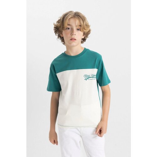 Defacto boy&amp;#039;s Crew Neck Color Blocked Short Sleeve T-Shirt Slike
