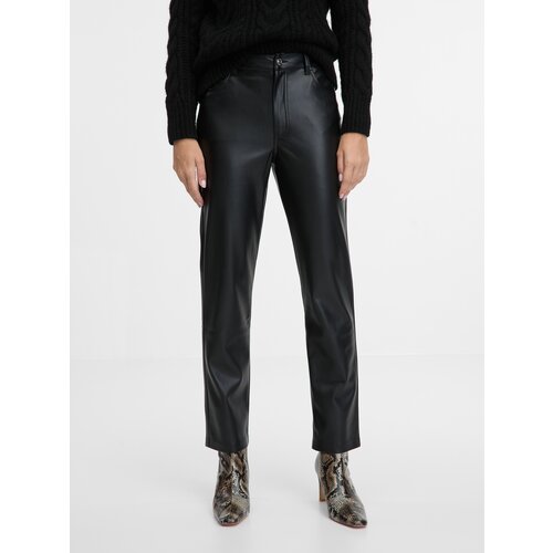 Orsay Brown women&amp;#039;s leather trousers - Women&amp;#039;s Slike