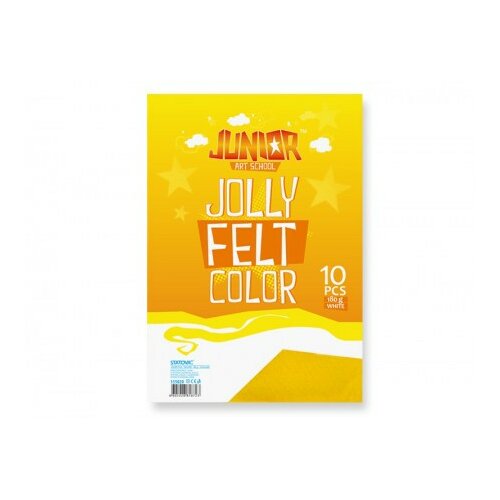 Jolly Color Felt, fini filc, žuta, A4, 10K ( 135020 ) Slike