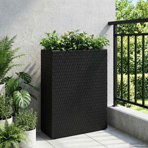  Visoki saksija Crna 55 x 22 x 70 cm poliratan Cijene