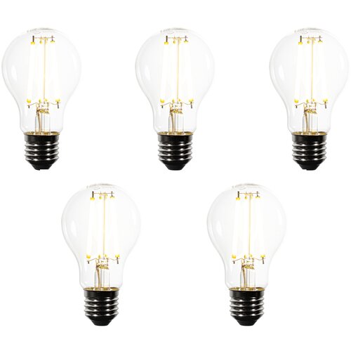 LUEDD Komplet 5 E27 zatemnitvenih LED žarnic A60 prozornih 7,2 W 1521 lm 3000K Cene