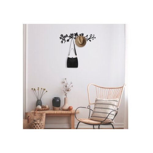 WALLXPERT Zidna vješalica Bahar WSH-018, crna Cene