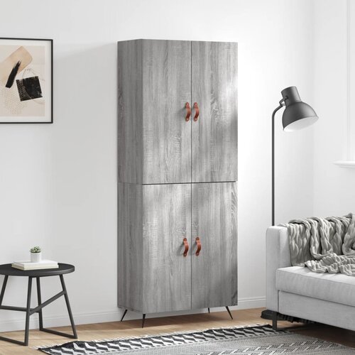 vidaXL Visoka komoda siva sonome 69 5x34x180 cm od konstruiranog drva Cijene