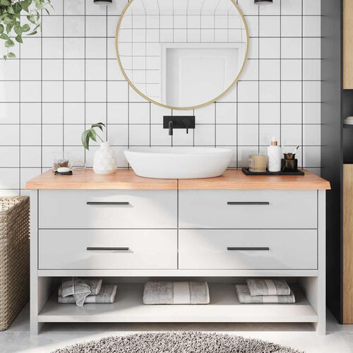  Kupaonska radna ploča svjetlosmeđa 160x60x(2-4) cm masivno drvo Cijene