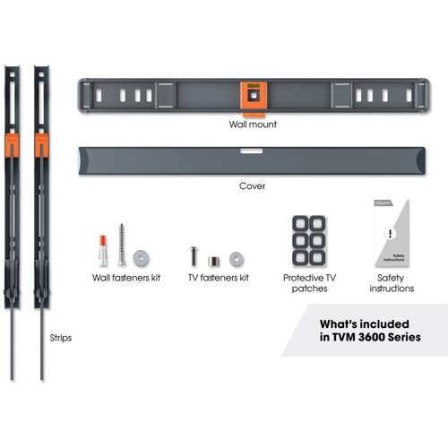 Vogels TVM 3605 Schwarz TV-Wandhalterung 40-100&amp;quot;, flat, Vesa 600x400, max. 75 kg Slike