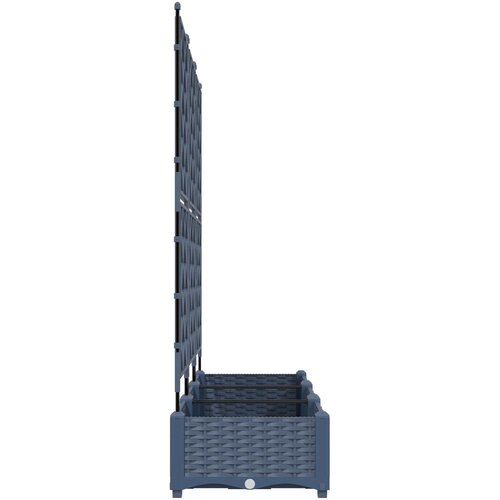  Vrtna saksija 3 pcs Sivi 120 x 40 x 125,5 cm Plastika Slike