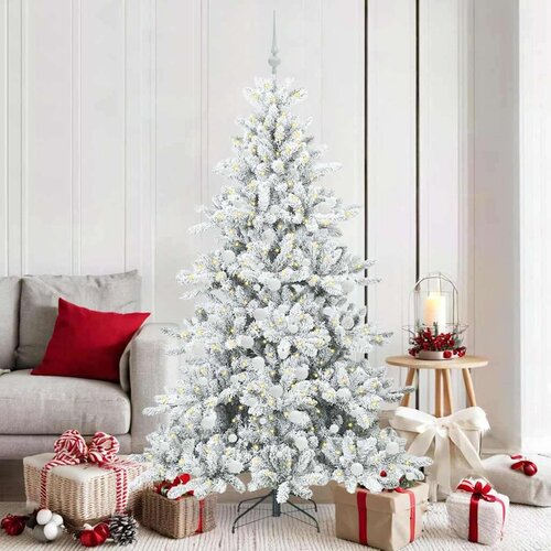 vidaXL Umjetno božićno drvce s nogom with LEDs s stalakom 180cm PVC Cijene