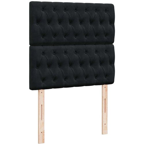 vidaXL Otomanski posteljni okvir z vzmetnicami črn 160x200 cm žamet Cene