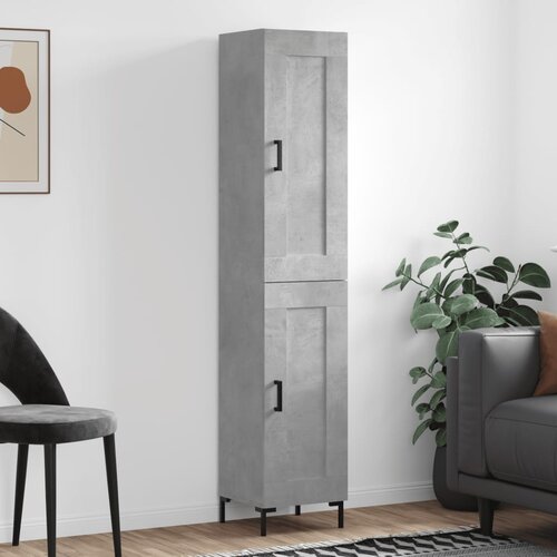 The Living Store Visoka omara betonsko siva 34,5x34x180 cm inženirski les - Visoka Omarica, (21657356) Cene