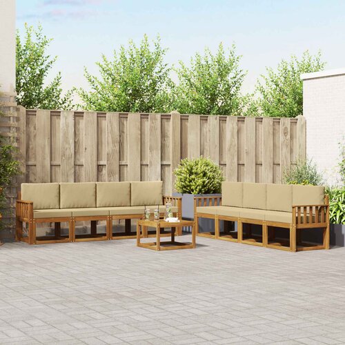 Set vanjskih sofa 9 kom. Prirodna i bež Cene