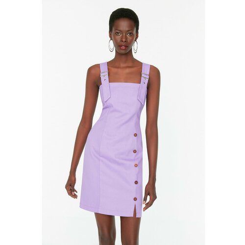 Trendyol Lilac Strap Button Detailed Dress Slike
