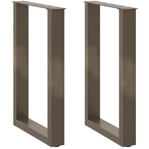 VidaXL Noge za blagovaonski stol U-oblik 2 kom Prirodni čelik 50 x (72-73) cm Čelik Slike