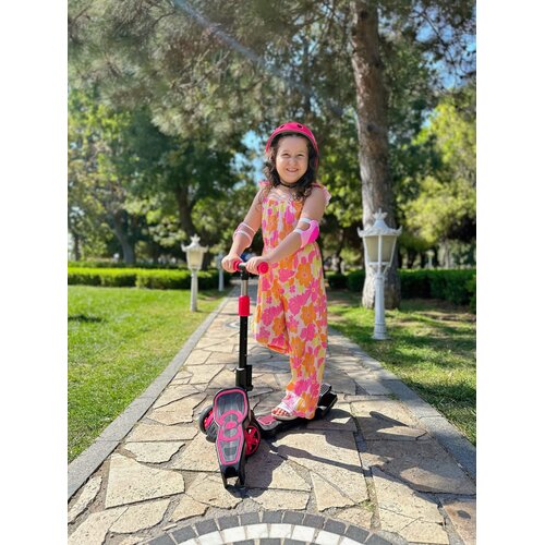 Cool Wheels Trotinet guralica za decu Combo Scooter 3 točka do 30kg roze Slike