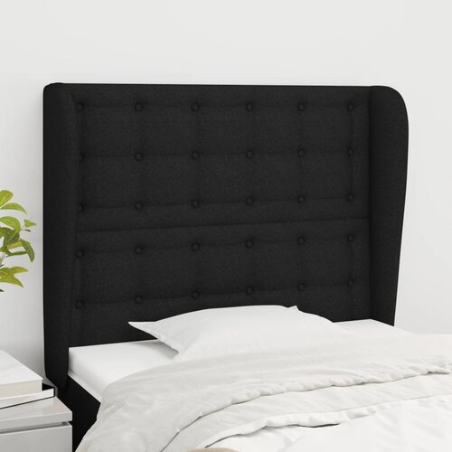  Uzglavlje s u&scaron;ima crno 103x23x118/128 cm od tkanine Cijene