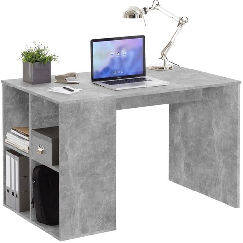FMD Miza s stranskimi policami 117x73x75 cm betonsko siva Cene