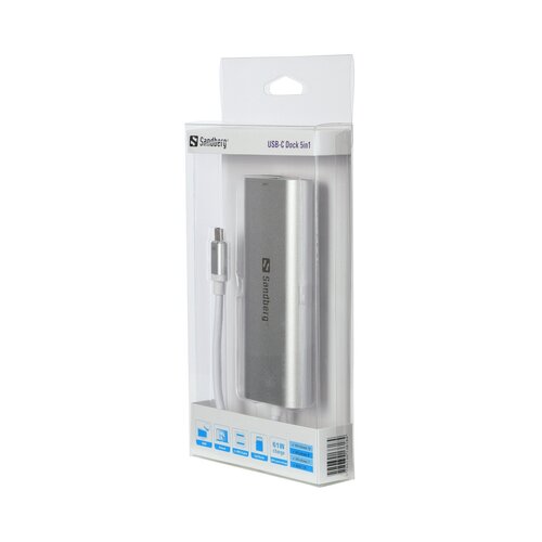 Sandberg USB-C Dock HDMI LAN SD USB,61W Slike