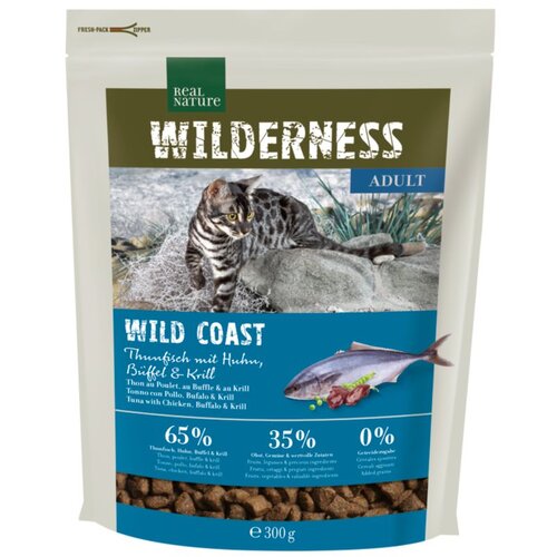 Real Nature Cat Wilderness Adult Wildcoast tuna s pi&scaron;čancem, bivolom, krilom 300 Cene