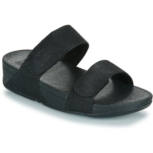 Fitflop Natikači LULU ADJUSTABLE SHIMMERLUX SLIDES Črna Cene