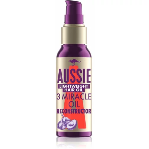 Aussie 3 Miracle Oil Reconstructor oljna nega za poškodovane lase 100 ml
