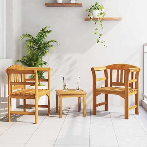  Set za odmaranje u vrtu 3 pcs Čvrsto drvo akacije Cijene