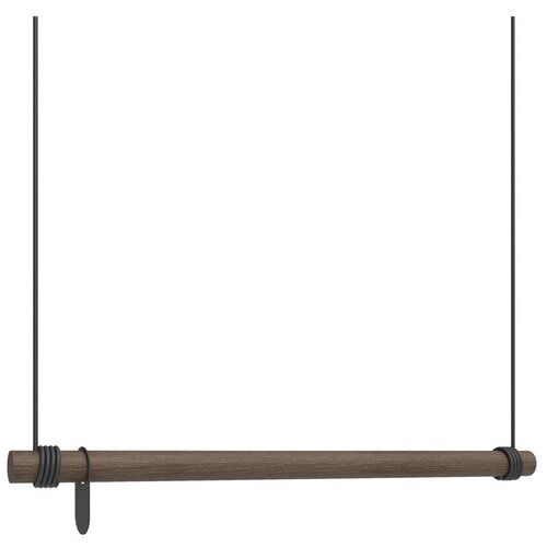 LIND DNA Smeđi zidni stalak za odjeću od punog hrasta 80x200x4 cm Swing M – Cijene