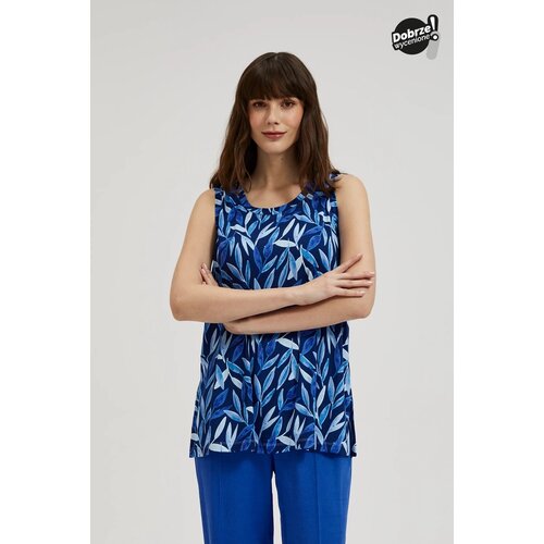 Moodo Women's tank top with print - navy blue Cene