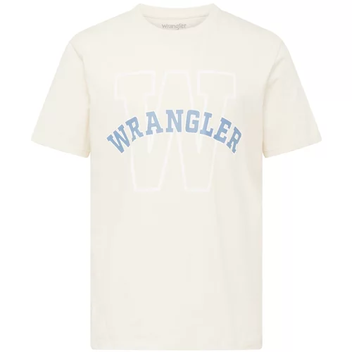 Wrangler Majica šampanjac / svijetloplava / bijela