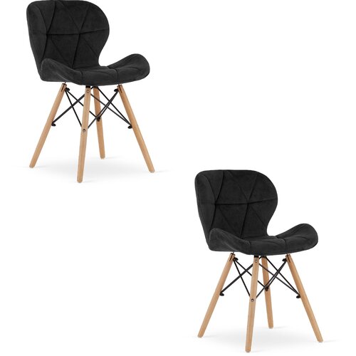 Brandless Žametni stol LAGO - črn x 2, (22030749) Slike