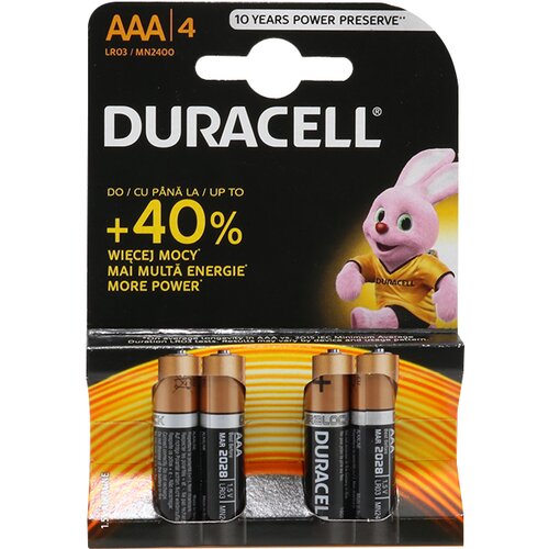 Duracell Baterija alkalna 1.5V AAA LR3 blister 4/1 Slike