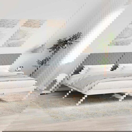 vidaXL Konstrukcija postelje z vzglavjem Svetlo siva 180 x 200 cm Cene