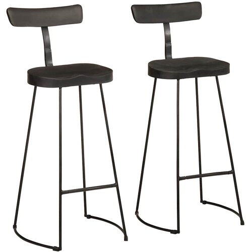 vidaXL bar stooli 2 kosa črna 49x43x103 cm masivni les mango Cene