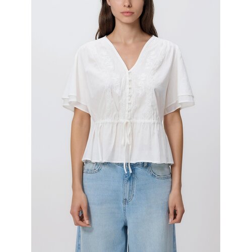 Reserved Bluza od mje&scaron;avine viskoze - bijela Cijene