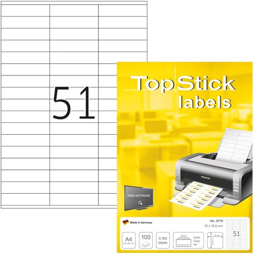 Herma etikete topstick 70X16,9 A4/51 1/100 ( 02H8779 ) Cene