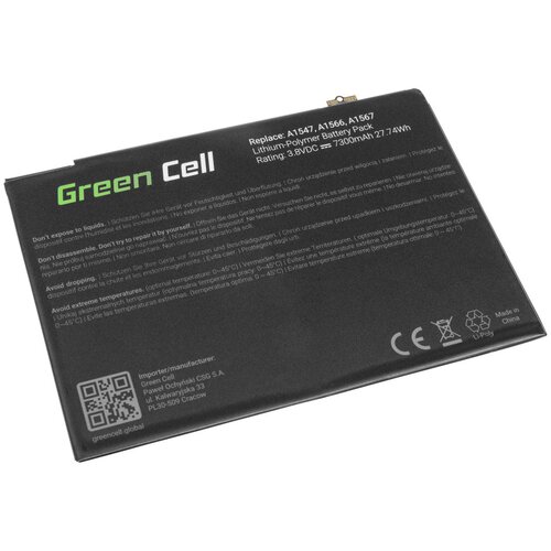 Green cell Baterija za Apple iPad Air 2 / A1547 / A1566 / A1567, 7300 mAh Slike