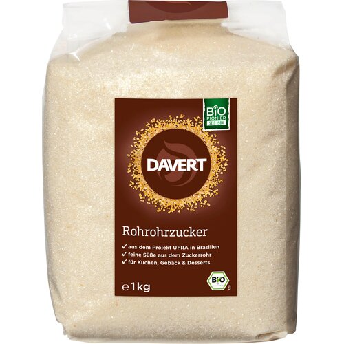 Davert Bio nerafinirani &amp;scaron;ećer od &amp;scaron;ećerne trske UFRA - 1.000 g Slike