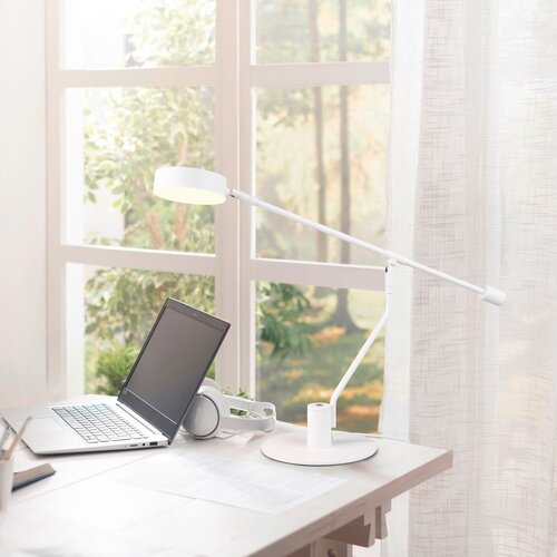  Mat bela LED namizna svetilka z upogljivo konstrukcijo (vi&amp;scaron;ina 64 cm) Manduro &amp;ndash; Slike