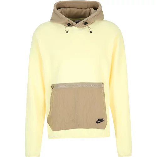 Nike Sportswear Majica svetlo rjava / rumena / črna