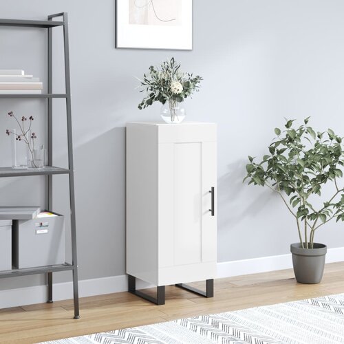 vidaXL Komoda sjajna bijela 34 5 x 34 x 90 cm od konstruiranog drva Cijene