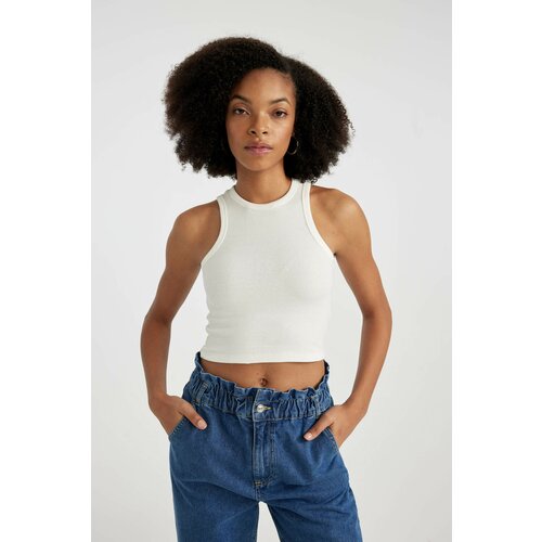 Defacto Fitted Halter Neck Ribbed Camisole Blouse Slike