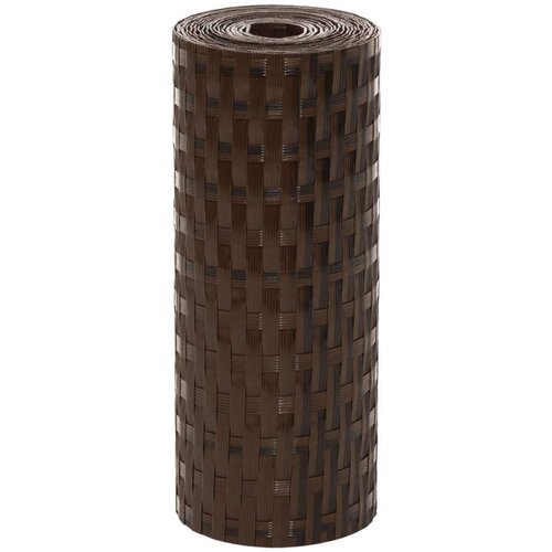 vidaXL Balkonsko platno 5 kosov rjavo in črno 255x19 cm poli ratan Cene