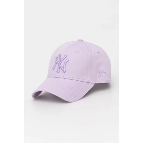 New Era Bombažna bejzbolska kapa vijolična barva, NEW YORK YANKEES